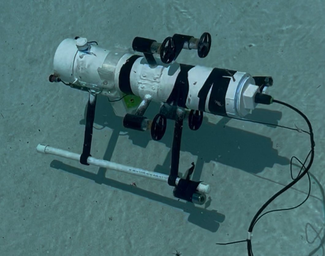 Underwater ROV in the water